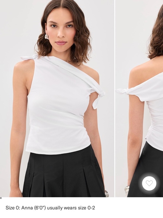 STAUD Tops - NWT STAUD Women’s Bellaria White Knotted Shoulder Cotton Top Sz 00